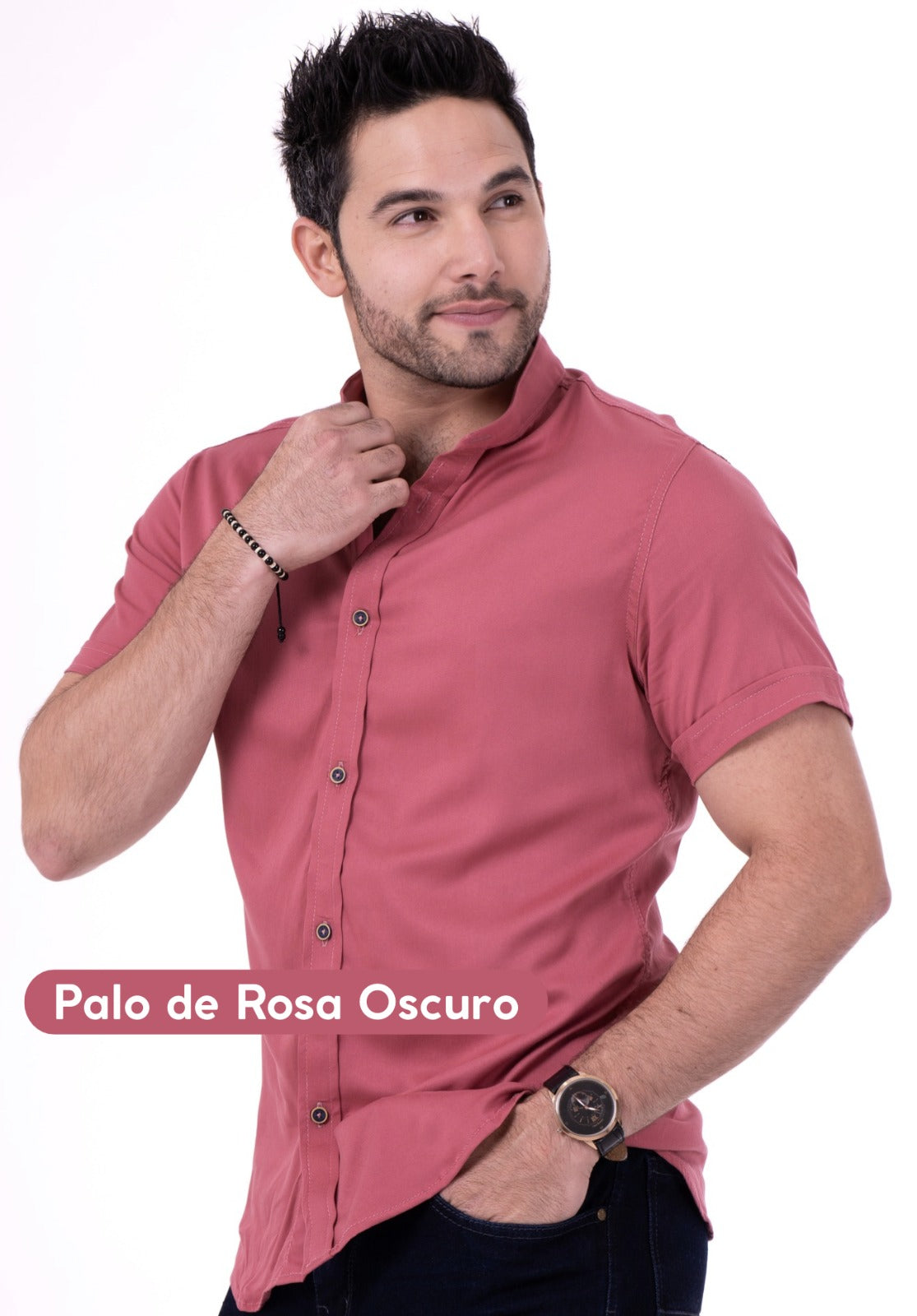 Camisa Chalis Palo de Rosa Oscuro